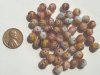 50 8mm Striped Yellow White Topaz Pink